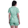 thumbnail image 4 of Moomaya Ensemble de Pyjama en Coton pour Femmes, Chemise de Nuit à Col Cranté à Manches Courtes, 4 of 6