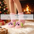 thumbnail image 6 of FAIOROI Womens Fuzzy Socks Cute 3D Dog Cartoon Winter Warm Soft Plush Slipper Socks Christmas Gift Pink Free Size, 6 of 6