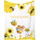 thumbnail image 1 of Manta de abeja personalizada con nombre, 50 x 60 pulgadas, bonita manta para mujeres y niñas, mantas de felpa suaves y coloridas para cama, sofá y sillón, 1 of 8
