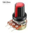 thumbnail image 2 of Uxcell 15packs 10K Ohm Variable Resistors Rotary Carbon Film Taper Potentiometer w Knobs, 2 of 5