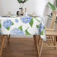 thumbnail image 4 of Blue Hydrangea Flowers Rectangle Tablecloth Watercolor Floral Green Leaf Table Cloth Dining Table Cover for Home Kitchen Restaurant Party Buffet Picnic 60 x 84 Inch, 4 of 7