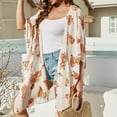 thumbnail image 4 of Kimono elegante para mujer BLESIY playa suelta sin moda de cubrir blusas de playa Primavera o playa amarillo, 4 of 8