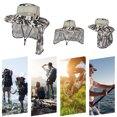 thumbnail image 4 of Sombrero de pesca al aire libre Gorras de visera UV de camuflaje transpirable (gris blanco) Likrtyny Para estrenar, 4 of 8