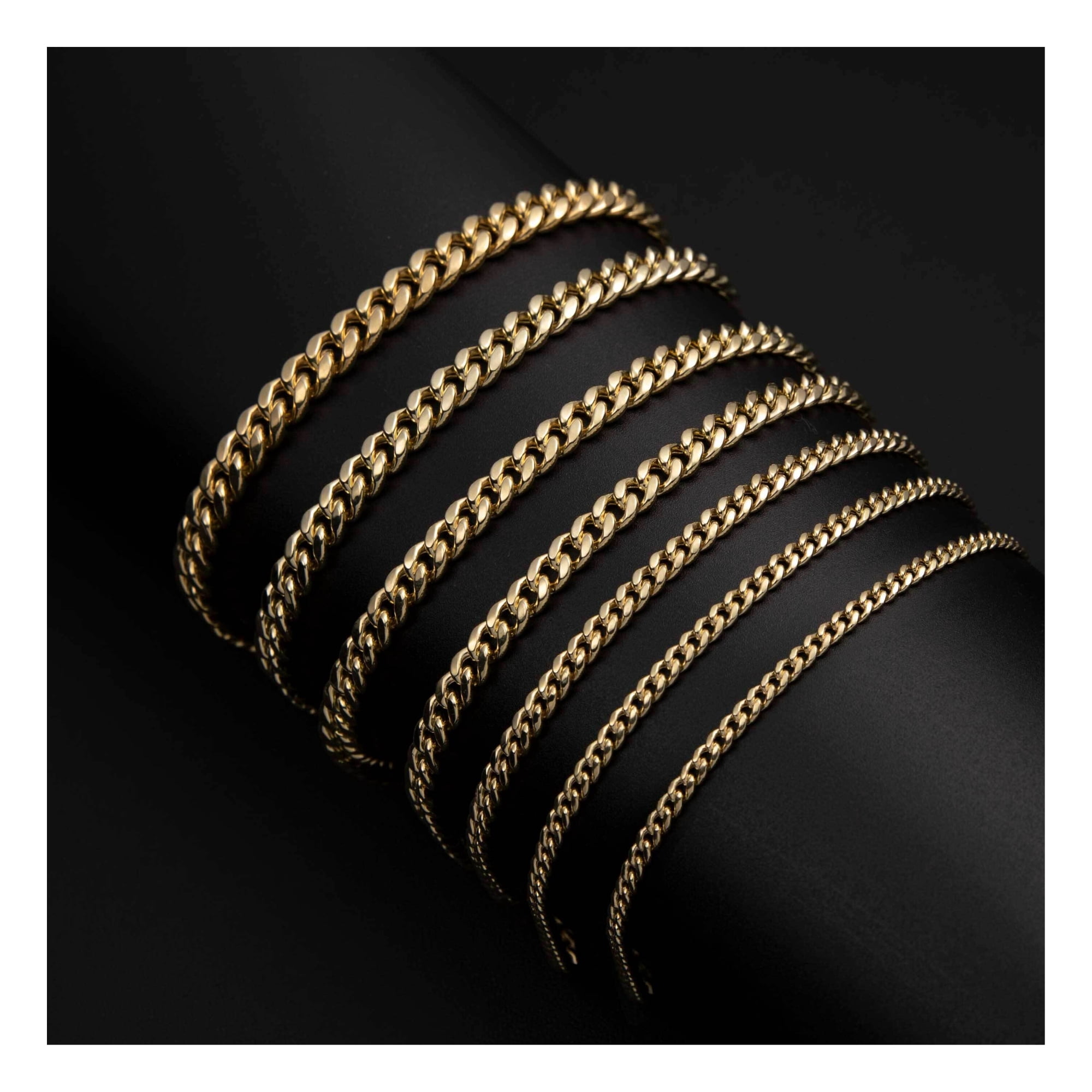 Miami Cuban Link Chain Anklet 10K & 14K Yellow Gold, Unisex Adult - Goldum NYC