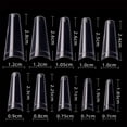 thumbnail image 2 of Fake Nail Coffin Shape Long 500PCS Consejos transparentes para uñas acrílicas French Lady 10 tamaños Half Cover Fake Nail Art Tips Artificial para DIY Nail Salon Xemadio HMHZ108, 2 of 8