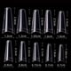 thumbnail image 2 of Fake Nail Coffin Shape Long 500PCS Consejos transparentes para uñas acrílicas French Lady 10 tamaños Half Cover Fake Nail Art Tips Artificial para DIY Nail Salon Xemadio HMHZ108, 2 of 8