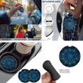 thumbnail image 4 of KUIFORTI Blue Mandala Automobile Seat Covers 12 Pieces Auto Center Console Armrest Pad Car Seat Belt Pad Cover Car Steering Wheel Cover Wristlet Keychain for Cars SUV Sedans, 4 of 7