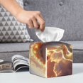 thumbnail image 6 of Cauagu Rainbow Cloud White Horse Print Tissue Box Cover,Leather Square Holder - Decorative Holder/Organizer for Bathroom, Night Stands, Office Desk & Car 5"X5"X5", 6 of 7