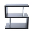 thumbnail image 3 of HomCom 20" Modern S-Shaped Multi Level Accent End Table, Black, 3 of 6