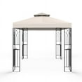 thumbnail image 3 of INTER HUT 8x8 Metal Patio Gazebo, Outdoor Gazebo Canopy Tent for Backyard, 3 of 10