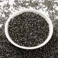 thumbnail image 3 of Cylinder Seed Beads Silver Lined Round Hole Uniform Size Black 2x1.5mm Hole: 0.8mm about 888pcs/10g, 3 of 4