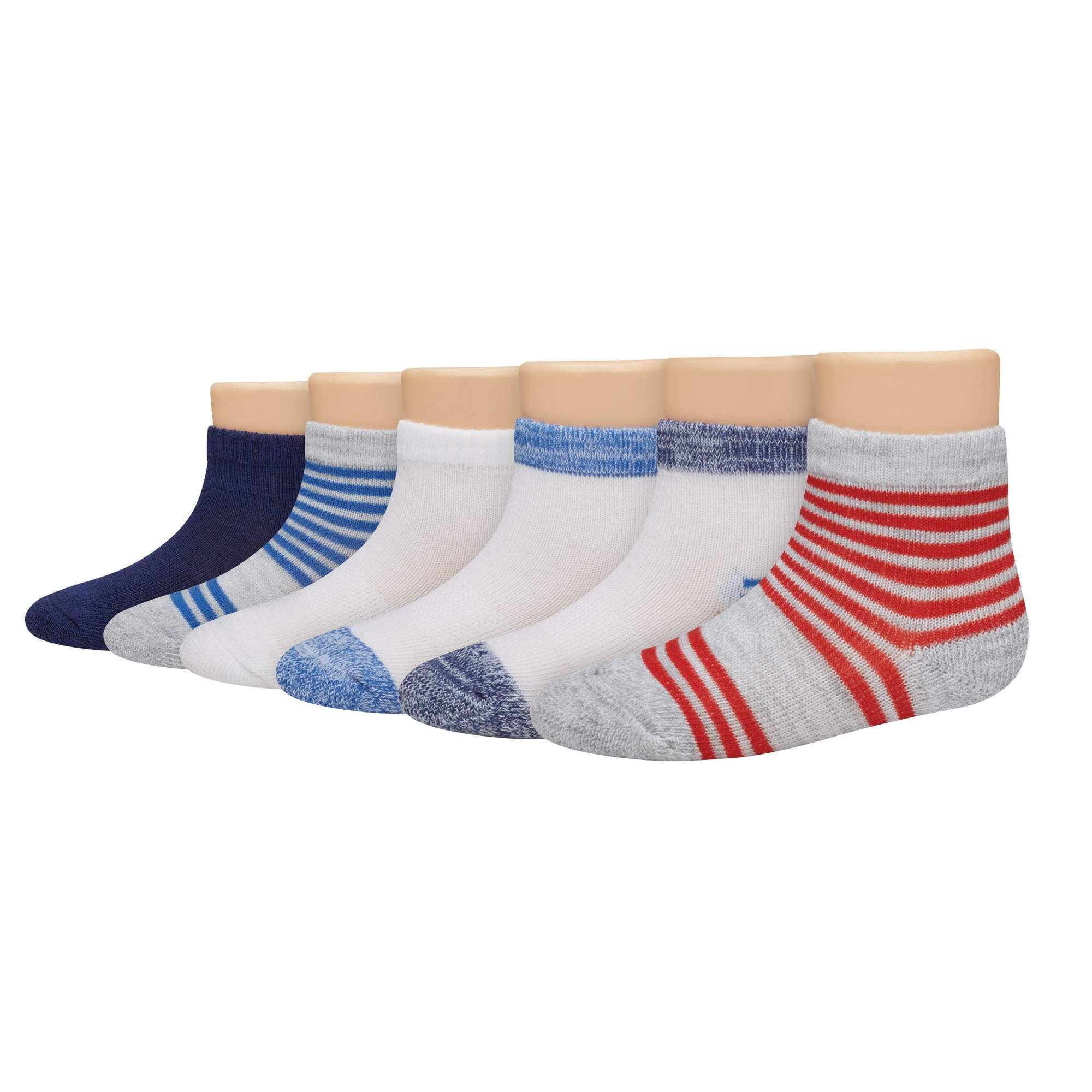 Hanes Toddler Boy Ankle Socks, 6 Pack, Sizes 6M5T