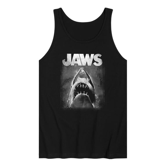Jaws - Black and White Shark - Men's Sleeveless Graphic Tank
