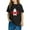 Black, variant on Lovzfmll Maple Leaf Print Short Sleeve Tee for Boys & Girls, Cute Casual Cotton Top for Kids, Loose Fit Blouse for Toddler 3-4 Years