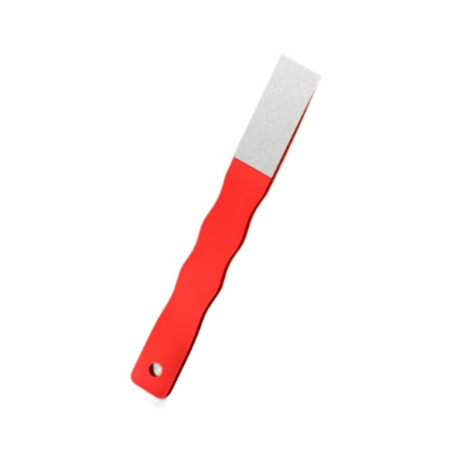 Luzkey Sharpening Stone Knife Sharpener 220 Grits Alloy Steel Edge Opening Tool Sharpening Stone Device for Efficient Home Kitchen Household Suitab Red