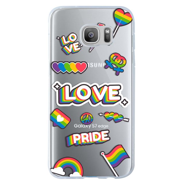 Funda Protector para Galaxy S7 Edge InstaCase Pride LGBTT Love Uso Rudo