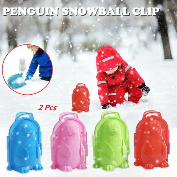 RXIRUCGD Kids 2Pcs Cartoon-Penguin Snowball Maker Clip Tool Toy for Winter Outdoor Sports Discount Enfants Jouets Cadeaux
