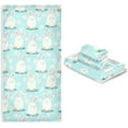 thumbnail image 7 of Dreamtimes 3 PCS Towel Blue Easter Bunnies Cotton Bath Towel Set (1 Bath Towel, 1 Hand Towel, 1 Washcloth) for Bathroom, Super Soft and Quick Dry Towels, 7 of 7