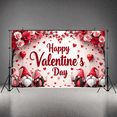 thumbnail image 2 of LUUFILx Valentine's Day Gnome Banner Backdrop Decorations for Party Supplies Photography Props Romantic Background Home Decor Festival Celebration, 2 of 8