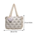 thumbnail image 2 of Bolsos acolchados para mujeres y niñas bolso de hombro esponjoso de gran capacidad para viajes de invierno, 2 of 8
