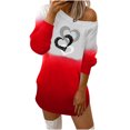 thumbnail image 2 of pstuiky Plus Size Dresses, Robe Décontractée Automne à Manches Longues Imprimée Tournesol pour Femmes, Denim Dresses en Solde, 2 of 5