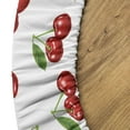 thumbnail image 5 of Ambesonne Fruit Fitted Round Tablecloth, Cherry Fruit Pattern, 40"- 44" Diameter, White Vermilion Green, 5 of 5