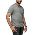 thumbnail image 4 of X RAY Jeans Mens Short Sleeve Snap-Placket Polo, Heather Charcoal, XL, 4 of 7