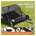 thumbnail image 4 of 42 Inch Lawn Sweeper Tow Behind, 12 cu ft Grass Collector, Heavy Duty Leaf Sweeper for ATV UTV Tractor, Adjustable Height Debris Collector with Dump Rope, 4 of 7