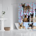 thumbnail image 3 of French Bulldogs Shower Curtain 72"x84" ,Bathroom Decorative Shower Curtains Set with 12 Hooks,Modern Waterproof Washable Shower Curtain, 3 of 4