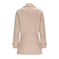 thumbnail image 6 of Women's Single Breasted Wool Blend Trench Coat, Mid-Length Notch Lapel Overcoat, Slim Fit Dress Coat, Classic Fall Winter Jacket, Business Casual Outerwear, Elegant Long Coat Beige, 6 of 10