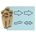 thumbnail image 1 of Outline Arrow Rounded Sharp Corners Crooked Double-Sided Rubber Stamp Set for Scrapbooking Crafting Stamping - Small 3/4 Inch, 1 of 7