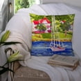 thumbnail image 3 of Carolines Treasures 6129PW1414 Sailboat on the lake Decorative   Canvas Fabric Pillow 14Hx14W multicolor, 3 of 4