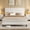White, variant on PYY Suede Upholstered Platform Bed Frame with Adjustable Tufted Headboard, Sturdy Wooden Slats, No Box Spring Needed, Easy Assembly, Noise-Free - Full Size, Navy