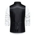 thumbnail image 3 of Bcfgryg Mens Fashion Stripes Medieval Retro Casual Suit Vest Lightweight Men's Jacket For Hiking Black L, 3 of 5