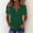 Green, variant on Women's O-Ring Cutout Neck T-Shirt, Short Sleeve Casual Solid Color Top Summer Fold Printed Regular Top Green XL
