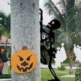 thumbnail image 5 of Halloween Metal Stakes Outdoor Decor Black Skeleton Silhouette Yard Decorations 14.57'' Spooky Skull Lawn Stakes for Halloween Garden Patio Pathway Autumn Decorative Stakes, 5 of 7