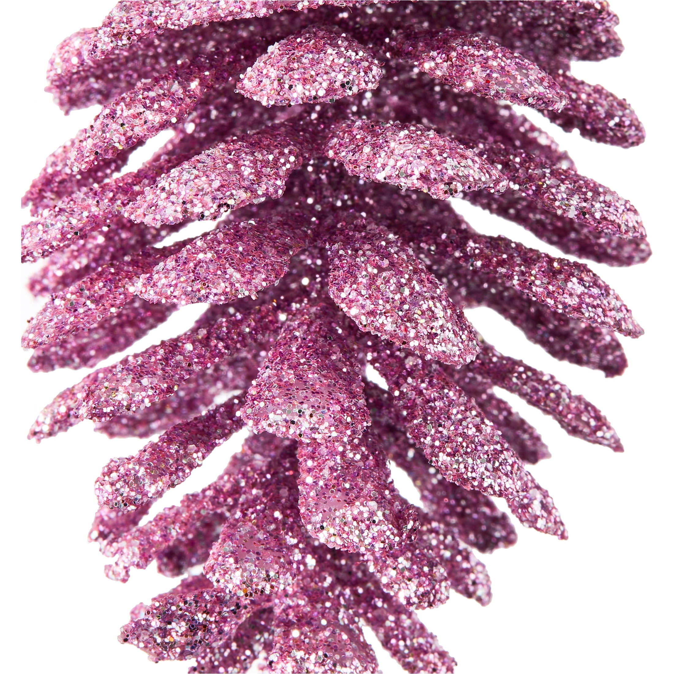 12-Count Pink Glitter Pinecone Christmas Ornaments, 2.4", by Holiday Time
