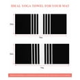 thumbnail image 6 of Black White Stripe Yoga Towel for Hot Yoga Non Slip, Modern Rustic Vertical Striped Yoga Mat Towel Absorbent Yoga Sweat Towels Microfiber Hot Yoga Blanket for Bikram Pilates 26"x70", 6 of 7