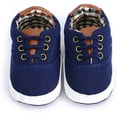 thumbnail image 4 of Baby Boys Girls Canvas Shoes Slip On Soft Sole Moccasins Infant Sneakers Toddler First Walkers Infant Crib Shoes, 4 of 7