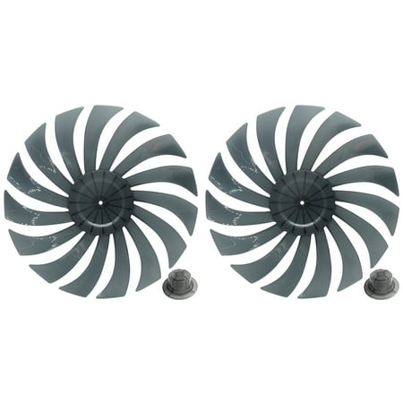 

Highly 14-inch plastic fan blades with 15-blade design and nut cover 2pcs