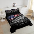 thumbnail image 4 of Pike Fish Comforter Set Queen Size Fishing and Hunting Themed Bedding Sets for Adult American Flag Deer Bedding Comforter Sets Hunting Deer Down Comforter Animal Duvet Set, 4 of 7