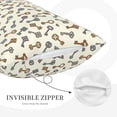 thumbnail image 3 of Gukieu Keys1 Print Plush Pillow Cover, Hidden Zipper Pillow Protector without Pillow Core, Suitable for Bedroom, Office, Car Decoration-16"x24", 3 of 6