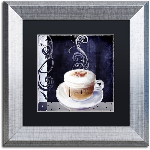 Trademark Fine Art "Cafe Blue II" Canvas Art by Color Bakery Black Matte, Silver Frame