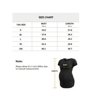 Womens V Neck Maternity Tops Clothes Short Sleeve Pregnancy T Shirts 3-Pack