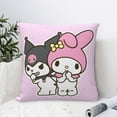 thumbnail image 6 of Kuromi and My Melody Throw Pillow Cover Decoration Pillow Case Cushion for Home Sofa Couch 18"x18", 6 of 7
