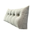 thumbnail image 1 of KER Dorm Triangular Headboard Bolster Pillow White Headboard Twin Body Pillow Large Pillow Headboard Back Pillow For Sitting In Bed 100x50cm, 1 of 5