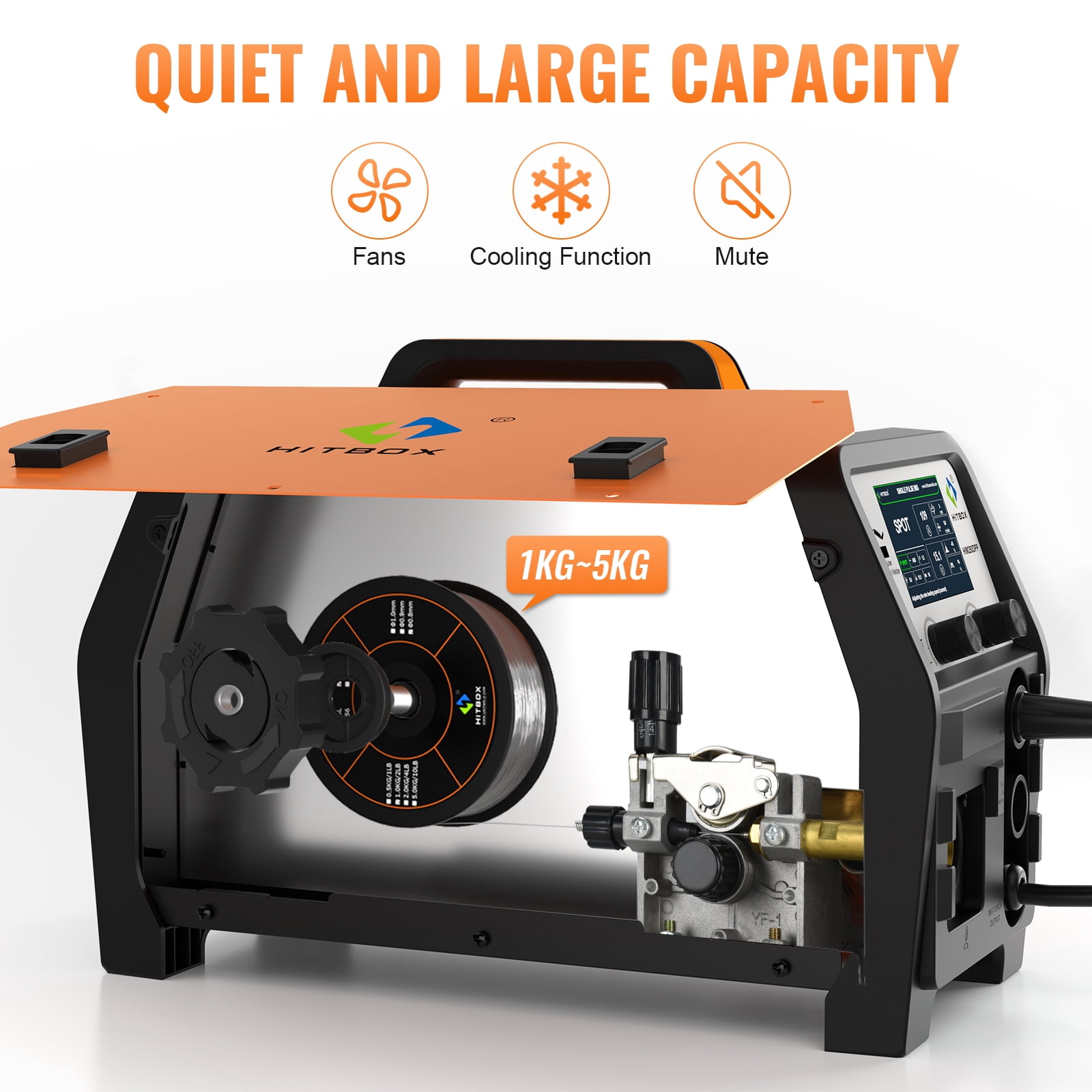 HITBOX 6 in 1 Aluminum MIG Welder, 200Amp Dual Pulse MIG Welder 110/220V, Gas /Gasless MIG Lift TIG MMA Stick Welder Machine