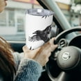 thumbnail image 6 of KLL Monochrome Flying Ravens Print 40oz Stainless Steel Insulated Car Cup with Spillproof Lid - Keep Your Drink Hot or Cold on the Go-Without Straw, 6 of 8