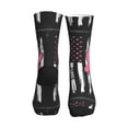 thumbnail image 3 of Crew Socks for Women Men, Ribbon Breast Cancer Awareness  Moisture Running Athletic Football Striped Socks Cushion Tube Socks, 3 of 7
