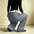 thumbnail image 4 of Karymi Pants for Women High Waist Wide Leg Suit Pants, Front Crease Pleated Draped Flare Trousers Elegant Office Long Pants with Pocket, 4 of 8